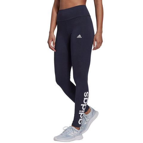 Adidas Legginsy damskie adidas Essentials High-Waisted Logo Leggings granatowe H07781 Adidas Legginsy damskie adidas Essentials High-Waisted Logo Leggings granatowe H07781