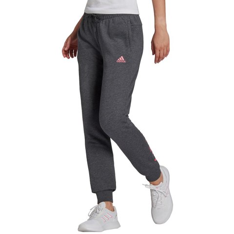 Adidas Spodnie damskie adidas Essentials Slim Tapered Cuffed Pant szare H07856 Adidas Spodnie damskie adidas Essentials Slim Tapered Cuffed Pant szare H07856