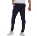 Adidas Spodnie męskie adidas Essentials Fleece Tapered Cuff 3-Band Pants granatowe GK8823