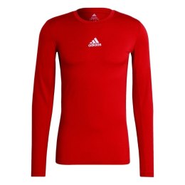 Adidas teamwear Koszulka męska adidas Compression Long Sleeve Tee czerwona GU7336