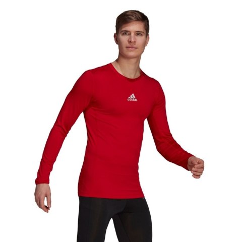 Adidas teamwear Koszulka męska adidas Compression Long Sleeve Tee czerwona GU7336 Adidas teamwear Koszulka męska adidas Compression Long Sleeve Tee czerwona GU7336