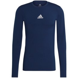 Adidas teamwear Koszulka męska adidas Compression Long Sleeve Tee granatowa GU7338