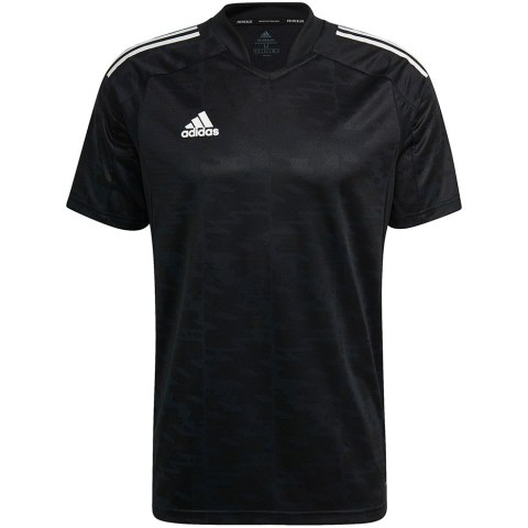 Adidas teamwear Koszulka męska adidas Condivo 21 JSY czarna GJ6790 Adidas teamwear Koszulka męska adidas Condivo 21 JSY czarna GJ6790