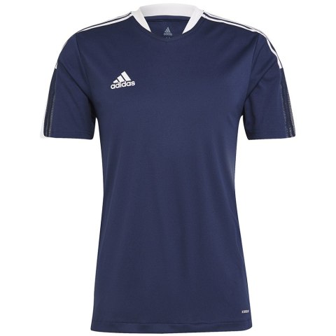 Adidas teamwear Koszulka męska adidas Tiro 21 Training Jersey granatowa GM7585 Adidas teamwear Koszulka męska adidas Tiro 21 Training Jersey granatowa GM7585