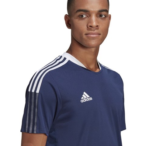 Adidas teamwear Koszulka męska adidas Tiro 21 Training Jersey granatowa GM7585 Adidas teamwear Koszulka męska adidas Tiro 21 Training Jersey granatowa GM7585