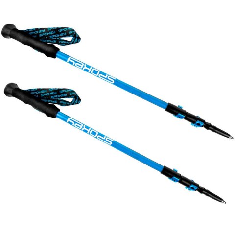 Spokey Kijki trekkingowe Spokey Carbon niebiesko-czarne 927900 Spokey Kijki trekkingowe Spokey Carbon niebiesko-czarne 927900