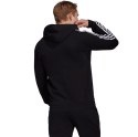 Adidas Bluza męska adidas Essentials Fleece 3-Stripes Hoodie czarna GK9072