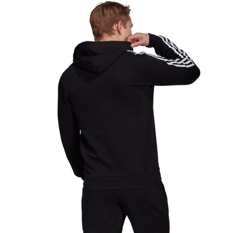 Adidas Bluza męska adidas Essentials Fleece 3-Stripes Hoodie czarna GK9072 Adidas Bluza męska adidas Essentials Fleece 3-Stripes Hoodie czarna GK9072