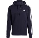 Adidas Bluza męska adidas Essentials Fleece 3-Stripes Hoodie granatowa GK9073