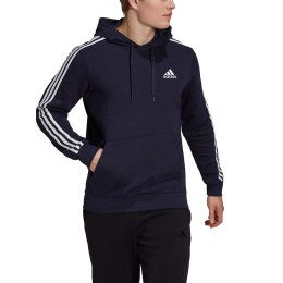 Adidas Bluza męska adidas Essentials Fleece 3-Stripes Hoodie granatowa GK9073