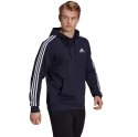 Adidas Bluza męska adidas Essentials Fleece 3-Stripes Hoodie granatowa GK9073