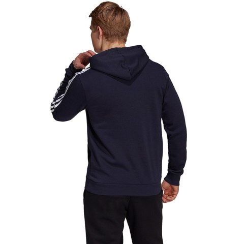 Adidas Bluza męska adidas Essentials Fleece 3-Stripes Hoodie granatowa GK9073 Adidas Bluza męska adidas Essentials Fleece 3-Stripes Hoodie granatowa GK9073