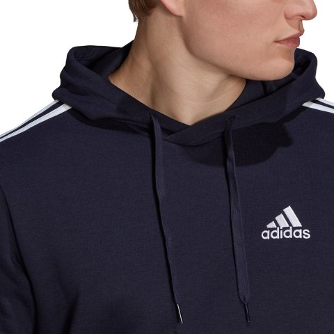 Adidas Bluza męska adidas Essentials Fleece 3-Stripes Hoodie granatowa GK9073 Adidas Bluza męska adidas Essentials Fleece 3-Stripes Hoodie granatowa GK9073
