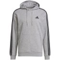 Adidas Bluza męska adidas Essentials Fleece 3-Stripes Hoodie szara GK9084