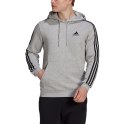 Adidas Bluza męska adidas Essentials Fleece 3-Stripes Hoodie szara GK9084