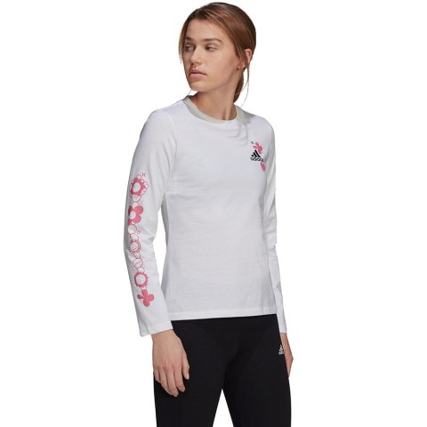 Adidas Koszulka damska adidas Floral Long Sleeve biała H14699 Adidas Koszulka damska adidas Floral Long Sleeve biała H14699