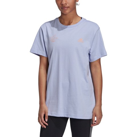 Adidas Koszulka damska adidas Signature Tee fioletowa GV1344 Adidas Koszulka damska adidas Signature Tee fioletowa GV1344