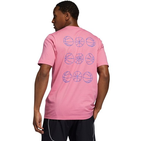Adidas Koszulka męska adidas Lil Stripe adidas Hoops Graphic Tee różowa GS7220 Adidas Koszulka męska adidas Lil Stripe adidas Hoops Graphic Tee różowa GS7220