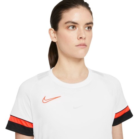 Nike Football Koszulka damska Nike Df Academy 21 Top Ss biała CV2627 101 Nike Football Koszulka damska Nike Df Academy 21 Top Ss biała CV2627 101