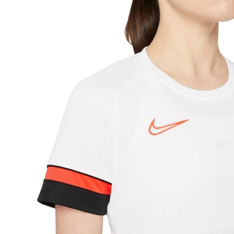Nike Football Koszulka damska Nike Df Academy 21 Top Ss biała CV2627 101 Nike Football Koszulka damska Nike Df Academy 21 Top Ss biała CV2627 101
