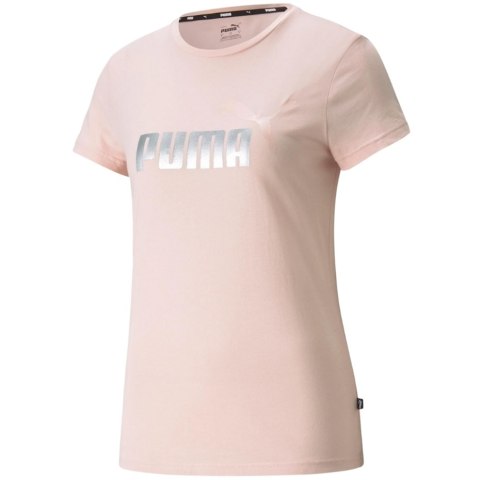 Puma Koszulka damska Puma ESS+ Metallic Logo Tee różowa 586890 36