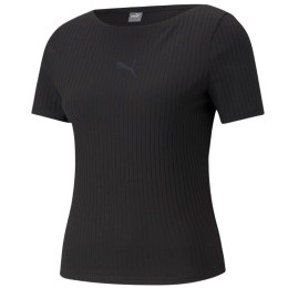 Puma Koszulka damska Puma HER Ribbed Slim Tee czarna 531917 01