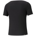 Puma Koszulka damska Puma HER Ribbed Slim Tee czarna 531917 01