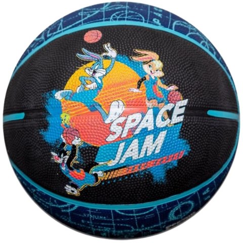 Spalding Piłka do koszykówki Spalding Space Jam Tune Court niebiesko-czarna '7 84560Z