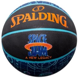 Spalding Piłka do koszykówki Spalding Space Jam Tune Court niebiesko-czarna '7 84560Z