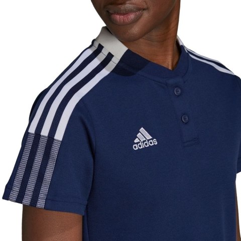 Adidas teamwear Koszulka damska adidas Tiro 21 Polo W granatowa GK9674 Adidas teamwear Koszulka damska adidas Tiro 21 Polo W granatowa GK9674