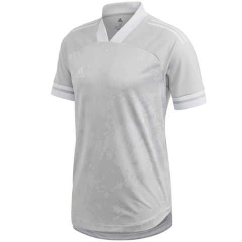 Adidas teamwear Koszulka męska adidas Condivo 20 szaro-biała FT7262 Adidas teamwear Koszulka męska adidas Condivo 20 szaro-biała FT7262