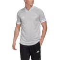 Adidas teamwear Koszulka męska adidas Condivo 20 szaro-biała FT7262 Adidas teamwear Koszulka męska adidas Condivo 20 szaro-biała FT7262