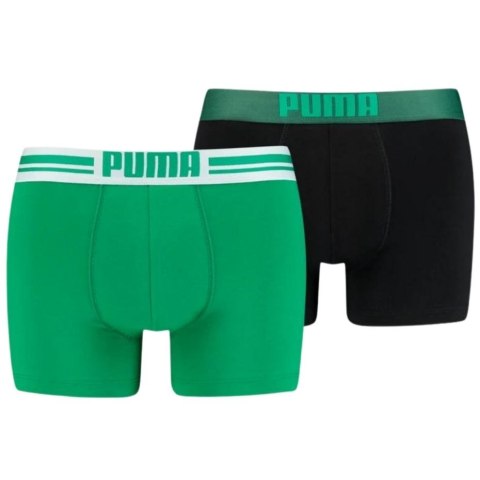 Puma Bokserki męskie Puma Basic Boxer 2P zielone, czarne 906519 04