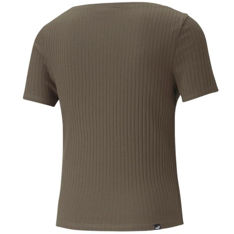 Puma Koszulka damska Puma HER Ribbed Slim Tee Grape Leaf khaki 531917 44 Puma Koszulka damska Puma HER Ribbed Slim Tee Grape Leaf khaki 531917 44