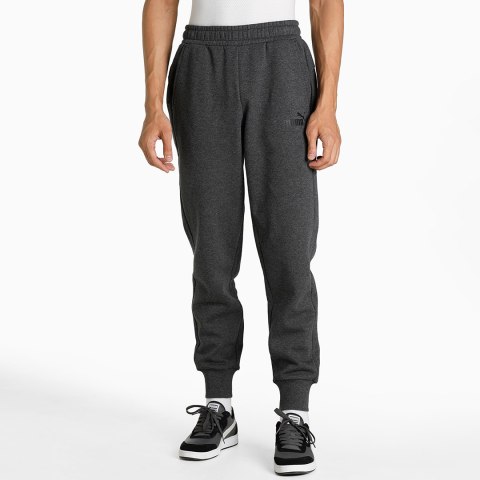 Puma Spodnie męskie Puma ESS Logo Pants FL ciemnoszare 586714 07 Puma Spodnie męskie Puma ESS Logo Pants FL ciemnoszare 586714 07