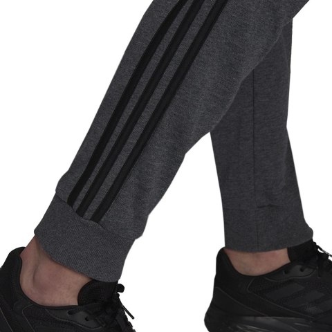 Adidas Spodnie męskie adidas Essentials French Terry Tapered Cuff 3-Stripes Pants szare H12256 Adidas Spodnie męskie adidas Essentials French Terry Tapered Cuff 3-Stripes Pants szare H12256