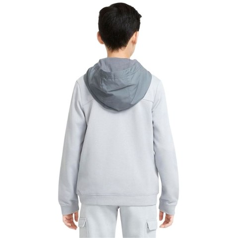Nike Bluza dla dzieci Nike Nsw Elevated Trims FZ szara DD8704 077 Nike Bluza dla dzieci Nike Nsw Elevated Trims FZ szara DD8704 077