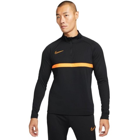 Nike Football Bluza męska Nike Dri-FIT Academy 21 Drill Top czarno-pomarańczowa CW6110 017