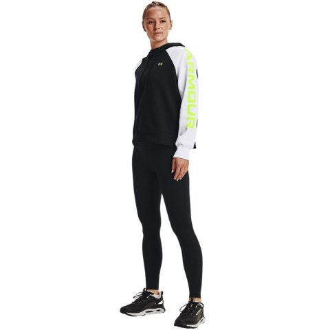 Under Armour Bluza damska Under Armour Rival Fleece CB Hoodie czarno-biała 1365861 002 Under Armour Bluza damska Under Armour Rival Fleece CB Hoodie czarno-biała 1365861 002