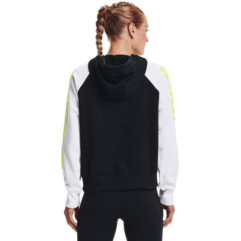 Under Armour Bluza damska Under Armour Rival Fleece CB Hoodie czarno-biała 1365861 002 Under Armour Bluza damska Under Armour Rival Fleece CB Hoodie czarno-biała 1365861 002