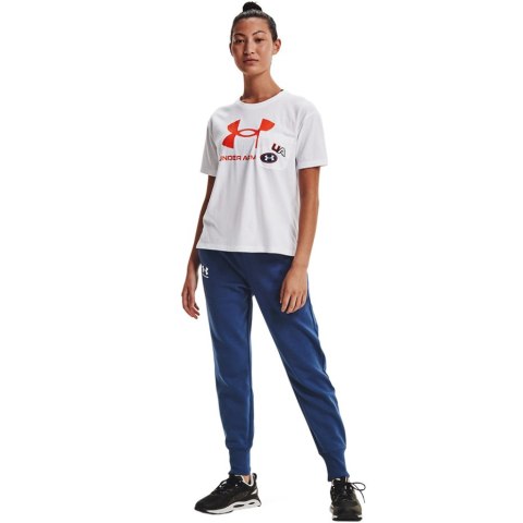 Under Armour Spodnie damskie Under Armour Rival Fleece Joggers niebieskie 1356416 404 Under Armour Spodnie damskie Under Armour Rival Fleece Joggers niebieskie 1356416 404