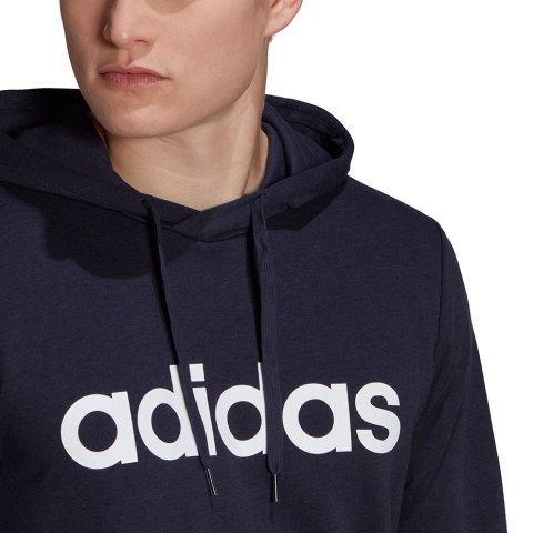 Adidas Bluza męska adidas Essentials French Terry Linear Logo Hoodie granatowa GK9066 Adidas Bluza męska adidas Essentials French Terry Linear Logo Hoodie granatowa GK9066