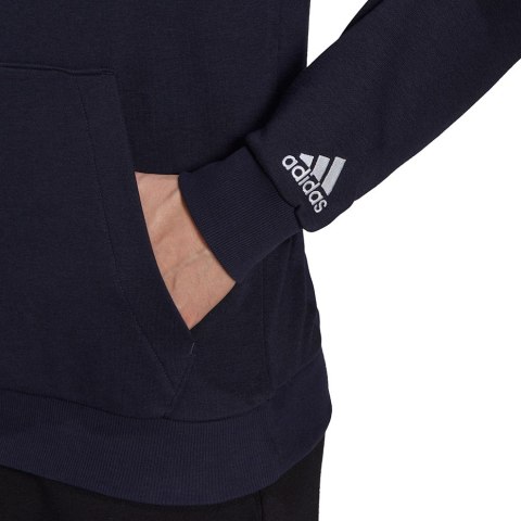 Adidas Bluza męska adidas Essentials French Terry Linear Logo Hoodie granatowa GK9066 Adidas Bluza męska adidas Essentials French Terry Linear Logo Hoodie granatowa GK9066