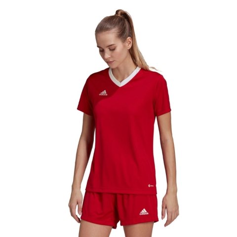 Adidas teamwear Koszulka damska adidas Entrada 22 Jersey czerwona H57571 Adidas teamwear Koszulka damska adidas Entrada 22 Jersey czerwona H57571