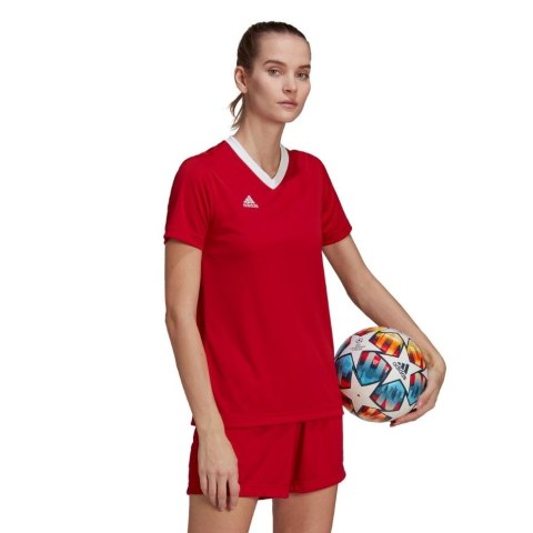 Adidas teamwear Koszulka damska adidas Entrada 22 Jersey czerwona H57571 Adidas teamwear Koszulka damska adidas Entrada 22 Jersey czerwona H57571