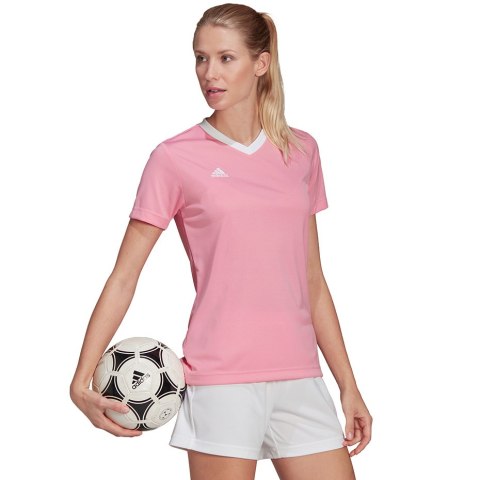 Adidas teamwear Koszulka damska adidas Entrada 22 Jersey różowa HC5075 Adidas teamwear Koszulka damska adidas Entrada 22 Jersey różowa HC5075