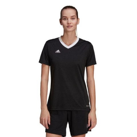 Adidas teamwear Koszulka damska adidas Entrada 22 Jsy czarna H57572 Adidas teamwear Koszulka damska adidas Entrada 22 Jsy czarna H57572