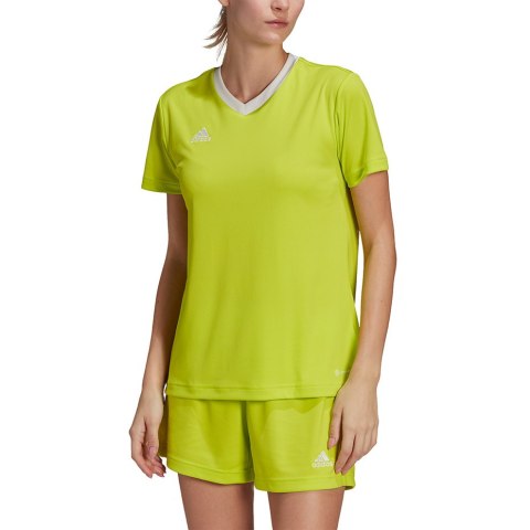 Adidas teamwear Koszulka damska adidas Entrada 22 Jsy limonkowa HC5080 Adidas teamwear Koszulka damska adidas Entrada 22 Jsy limonkowa HC5080