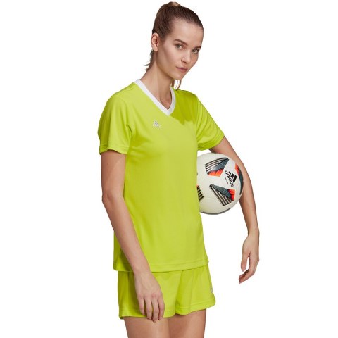 Adidas teamwear Koszulka damska adidas Entrada 22 Jsy limonkowa HC5080 Adidas teamwear Koszulka damska adidas Entrada 22 Jsy limonkowa HC5080