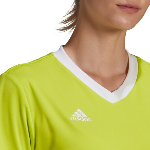 Adidas teamwear Koszulka damska adidas Entrada 22 Jsy limonkowa HC5080 Adidas teamwear Koszulka damska adidas Entrada 22 Jsy limonkowa HC5080